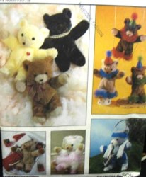 8363 16'' SPORTY, CLOWN, SANTA, BALLERINA BEARS PATTERN